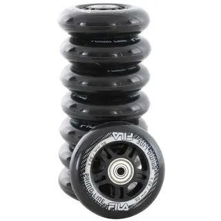 FILA PRIMO WHEELS 80mm/82a 8er Pack Rollenset black inkl. ABEC5 + 6mm Spacer