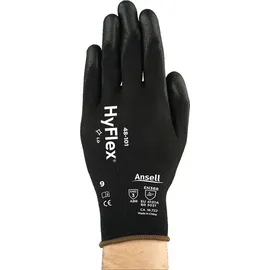 Ansell Handschuhe HyFlex® 48-101 Gr.8 schwarz EN 388 PSA II Nyl.m.PU ANSELL