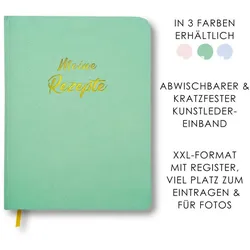 Meine Rezepte mintgrün - liniert 25,7 x 20,5cm