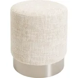 Kare Hocker Berry High Polyester 39 x 47 x 39 cm Silber/Beige