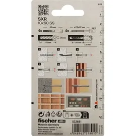 Fischer Langschaftdübel SXR 10 x 60 SS K (4 ST)