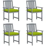 vidaXL Gartenstuhl 59 x 60 x 53 cm grau 4 St.