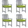 vidaXL Gartenstuhl 59 x 60 x 53 cm grau 4 St.