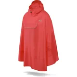 normani Regenponcho Unisex Regenponcho wasserdicht Cherrapunji mit Kapuze - 12000 mm Wassersäule - 3MTM-Reflektor braun|rot L/XL