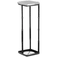 Grizzly Müllsackständer 1x Mülleimer für graue Säcke mit Deckel 25-120 L, höhenverstellbar, Stecksystem mit Klemmring grau