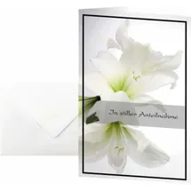 Sigel Trauerkarte Amaryllis DS006 11,5x17cm 10 St./Pack. +Umschläge