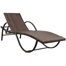 vidaXL Sonnenliege 193 x 64 x 56 cm braun/cremeweiß