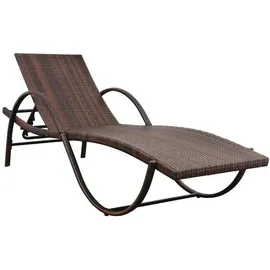 vidaXL Sonnenliege 193 x 64 x 56 cm braun/cremeweiß