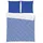 Tom Tailor Wendebettwäsche ORGANIC LEAVES Blau 200 x 220 cm + 2 x 80 x 80 cm