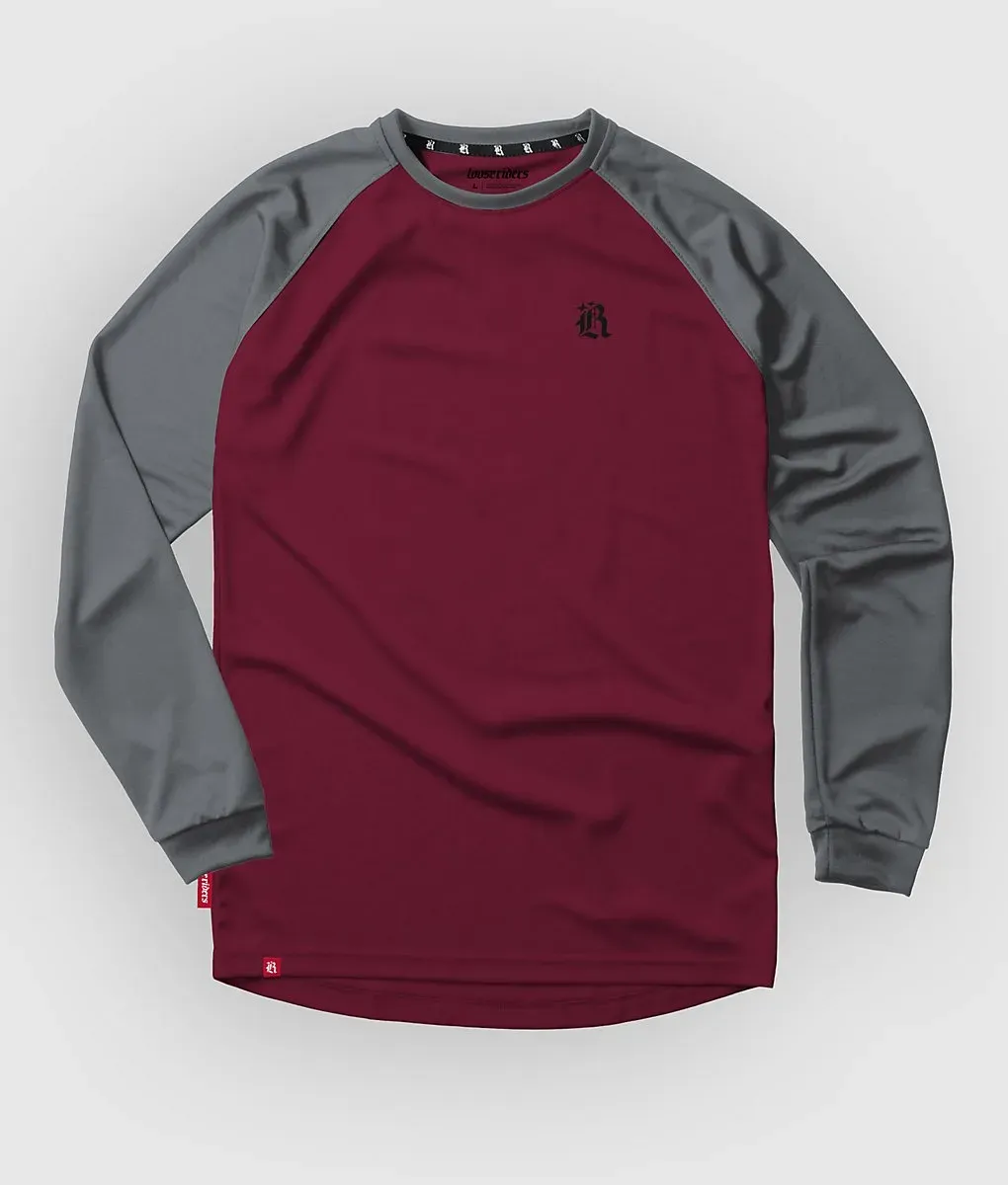 Loose Riders Ess. Long Sleeve Jersey burgundy grey Gr. XL