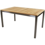 Lesli Living Diningtisch "Marmaris" Teak mit Edelstahl 152x90cm