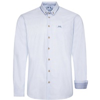 Maddox Trachtenhemd MADDOX Trachtenhemd Button-Down-Kragen - Hemd-58 blau 3XL