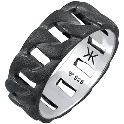 KUZZOI Herren Chunky Chain Look Cool Trend 925 Silber Herrenschmuck   