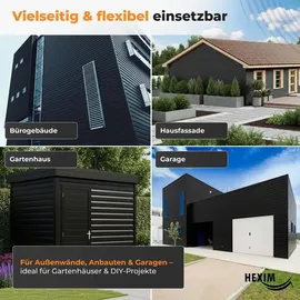 HEXIM Verkleidungspaneel Außeneckprofil anthrazit 1 x 1 x 2,5 m