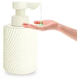 Mamiddle Seifenspender Automatisch mit Sensor Infrarot Seifenspender Elektrischer IPX5 Wasserdicht Type-C Aufladung mit Sensor Infrarot Bewegungssensor für Küche & Bad (Flüssigetyp - Weiß ABS)