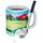 Relaxdays Kaffeetasse 0,25 l Mehrfarbig