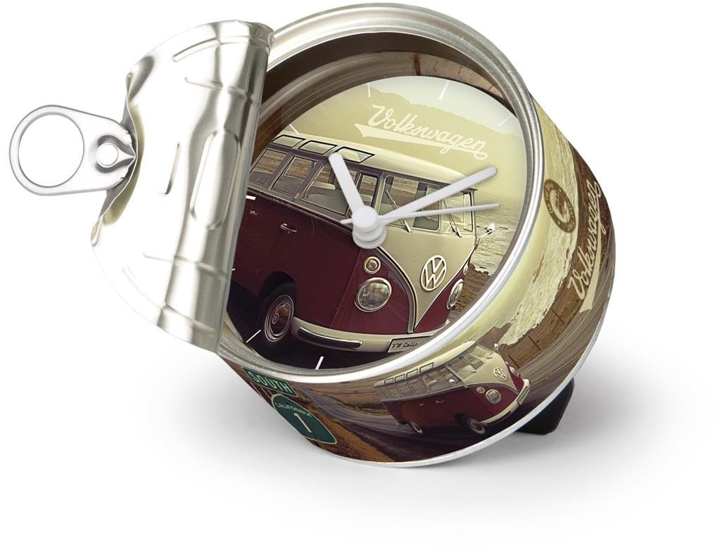 VW Volkswagen MyClock "HIGHWAY 1" - Uhr in der Konservendose - magnetisch - Blickfang / Geschenk