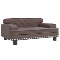 SYFAXTM Kindersofa Braun 70x45x30 cm Kunstleder - Braun