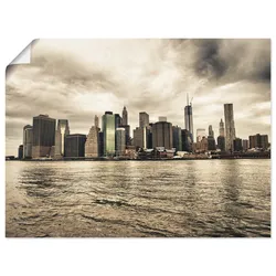 Wandbild ARTLAND "Lower Manhattan Skyline", beige (farbe bild(er): natur), B:40cm H:30cm T:0,1cm, Papier, Bilder, als Leinwandbild, Poster in verschied. Größen