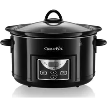 Crock-Pot Crockpot Schongarer Slow Cooker | 4,7 l (bis zu 5 Personen) | programmierbare Zeitschaltuhr | Schwarz [SCCPRC507B]