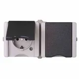 Kopp Schuko-Steckdose 2-fach Grau 1 St.