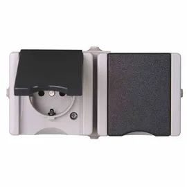 Kopp Schuko-Steckdose 2-fach Grau 1 St.