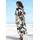 VIVANCE Hemdblusenkleid Schwarz/Sand Blumen 40