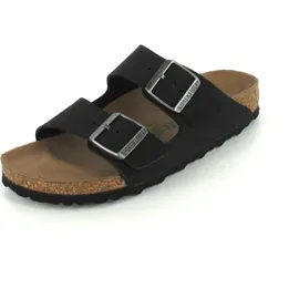 Birkenstock Arizona Vegan Birko-Flor Nubuk schmal schwarz 38