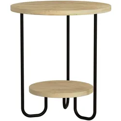 Beistelltisch DECORTIE "CORRO BEISTELLTISCH", braun (eiche), B:40cm H:45cm T:40cm, Tische, Leichte Montage, Lagerung, Platzsparend