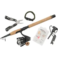 Abu Garcia Diplomat Wilderness Survival Kit Combo, Komplettes Angel und Überlebensset für Outdoor-Abenteuer mit Paracord für Notfall, Multitool, Armband, Camping, Wandern, Bushcraft
