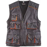 Terratrend Weste Gr.58 dunkelgrau/schwarz/orange