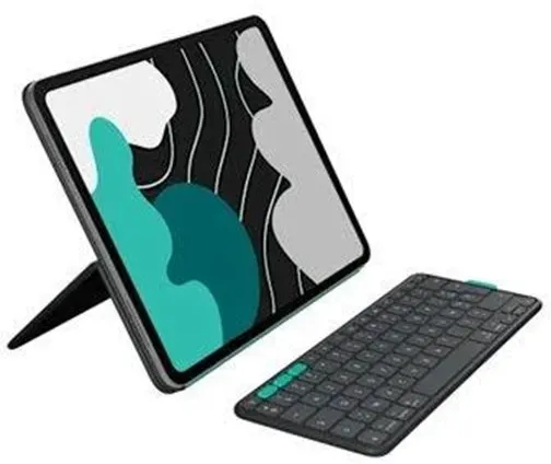 Flip Folio - keyboard and folio case full size - AZERTY - French - graphite Input Device - Tastatur & Folio-Set - Französisch - Grau