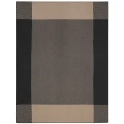 Biederlack Merino-Wolldecke 'Frame' 150 x 200 cm Braun
