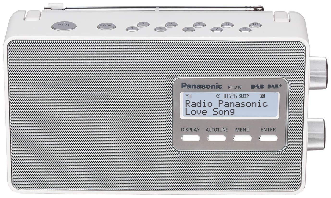 Panasonic RF-D10EG-W Digitalradio (DAB+/UKW Tuner, Netz- und Batteriebetrieb) weiß