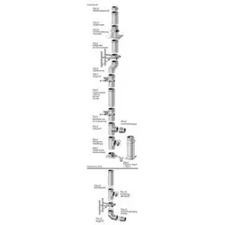 Buderus Logafix DW 100-150 Dachdurchführung Flachdach Abgassystem, Edelstahl 80880220