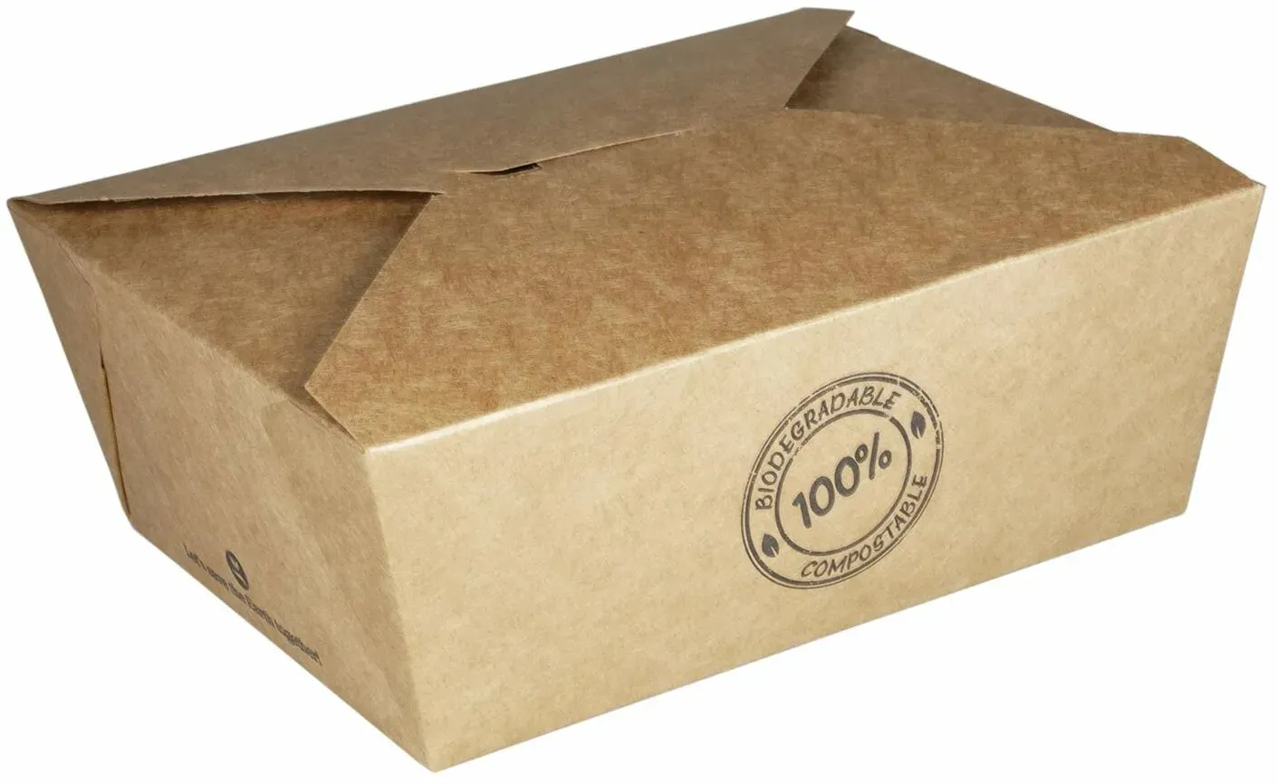 BIO Take-Away Boxen Menüboxen ToGo aus Karton, 21.5x15.9x4.8cm, 25 Stk.