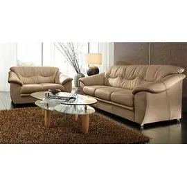 sit&more Polstergarnitur SIT & MORE "Top Savona", braun (café), NaturLEDER, NaturLEDER, echtes Rindsleder in Sitz und Rücken, Korpus in passendem Kunstleder, Sitzmöbel-Sets, NaturLEDER (2-tlg), bestehend aus je einem 2- und 3-Sitzer, Federkern