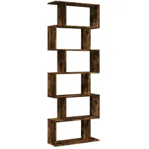 vidaXL Bücherregal 6 Etagen 70 x 24 x 193 cm Braun
