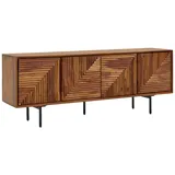 Wohnling WL6.557 Lowboard 140 x 54 x 33 cm Braun Massivholz