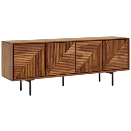 Wohnling WL6.557 Lowboard 140 x 54 x 33 cm Braun Massivholz
