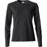 New Wave Basic Langarmshirt Schwarz S