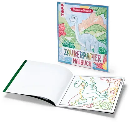 Buch: »Zauberpapier Malbuch ‒ Gigantische Dinowelt«