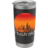 Australien-Reise-Sonnenuntergang-Skyline Doppelwandiger Edelstahl-Thermobecher