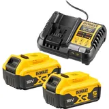 DeWalt DCB1104P2 XR Starterset 18V, 5.0Ah, Li-Ionen, 2 Akkus [10.0Ah] [180Wh]