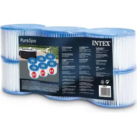 Intex S1 Filterkartusche blau und weiß 6 Stück