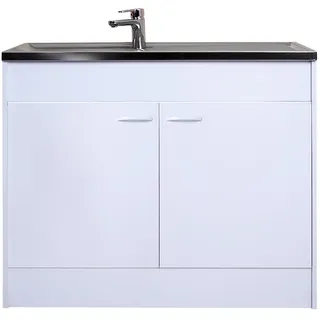 Respekta Einbauküche, Komplettspüle mit Drehtür KS60D 100 x 60 cm