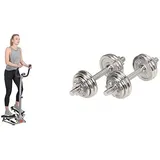 Sunny Health & Fitness 15KG Hantelset NO. 014 + Twist Stepper mit Lenker SF-S020027