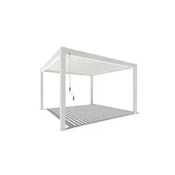 Weide Deluxe Plus Pergola | Aluminium Lamellendach | 4 x 4 M | weiß | Pavillon freistehend