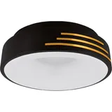 Licht-Erlebnisse LED Deckenlampe Metall D: 38 cm rund in Schwarz Weiß Gold 4200 K neutralweißes Licht 2870 lm Modern - Bunt