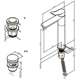 AM.PM Badarmatur Hoch Schwarz